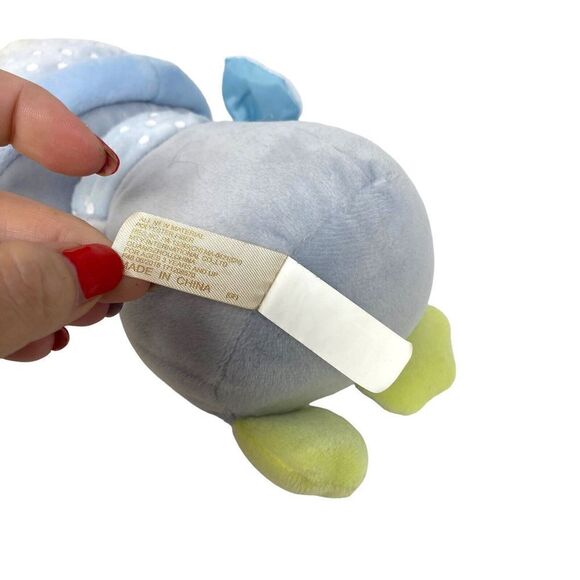 Penguin My 1st Christmas Plush Stuffed Animal Baby Blue polka dot Gray DanDee - Picture 5 of 7